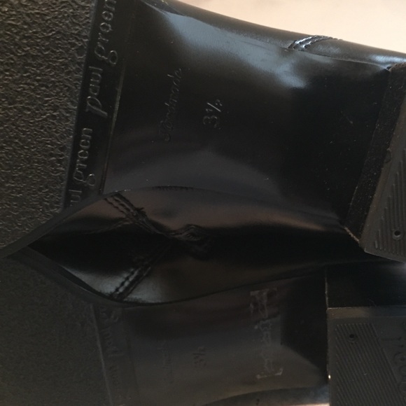 Paul Green Dario Black Leather Booties Size 6 - Picture 7 of 8